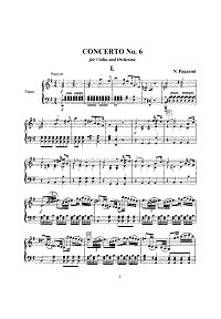 Paganini - Violin concerto N6 e-moll op.post - Piano part - first page