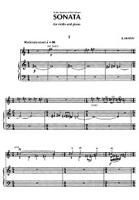 Arapov - Violin sonata - Piano part - first page