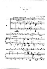 Barber - Cello sonata - Piano part - first page