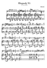 Bartok - Violin Rhapsody N1 - Piano part - first page