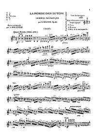 Bazzini - Fantastic scherzo op. 25 for violin - Instrument part - first page