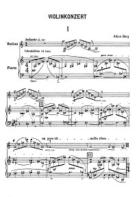 Berg - Violin Concerto - Piano part - first page