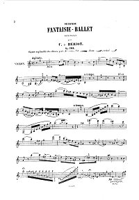 Beriot - Fantasy-ballet Op.105 for violin - Instrument part - first page