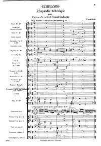 Bloch - From Jewish Life - Prayer for cello and piano - Score - first page