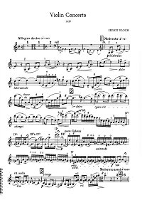 Bloch - Violin Concerto (1938) - Violin part - first page