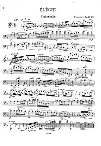 Blumenfeld - 2 pieces for cello and piano op.19 - Instrument part - first page