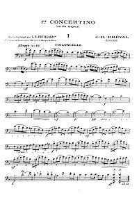Brüll - Concertino N1 for cello F-dur - Instrument part - first page