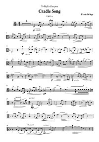 Bridge - Lullaby for violin and piano - Viola part - First page