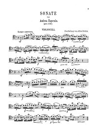 Caporalle - Cello sonata - Instrument part - first page