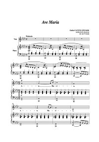 Caccini - Ave Maria for violin - Piano part - First page