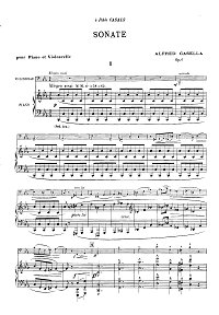 Casella - Cello sonata N1 op.8 - Piano part - first page