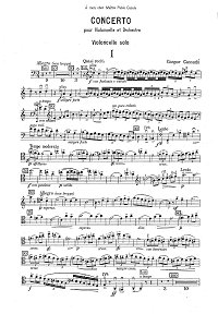 Cassado - Cello Concerto - Instrument part - first page