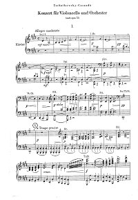 Cassado - Tchaikovsky  - Cello Concert op.72  - Piano part - first page
