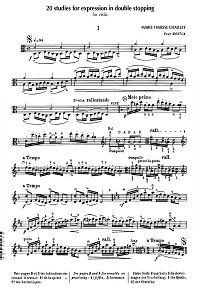 Chailley - 20 expressional viola studies in double-stopping - Violin part - first page