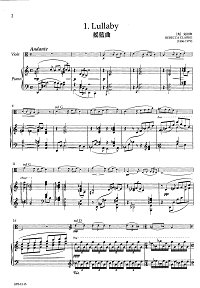 Clarke - 6 pieces for viola - Piano part - First page