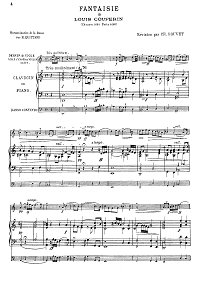 Couperene - Three fantasies for violin and piano - Piano part - First page