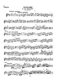 Dancla - Variations on Mercadante theme for violin - Instrument part - First page