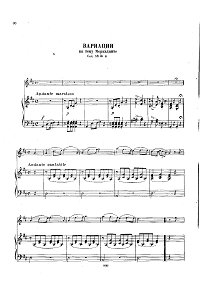 Dancla - Variations on Mercadante theme for violin - Piano part - First page
