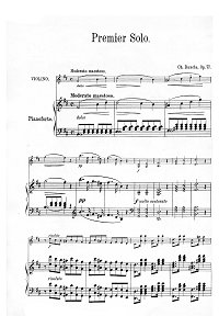 Dancla - Three concert solos for violin - Piano part - First page