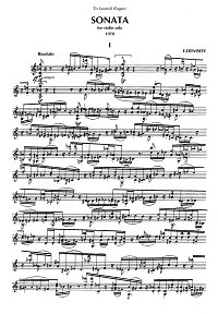 Denisov - Sonata for violin solo - Violin part - first page