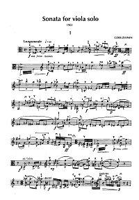 Druzhinin - Sonata for viola solo (1961) - Instrument part - first page