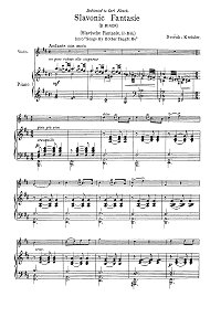 Kreisler - Slavonic fantasy for violin (Dvorak) - Piano part - First page