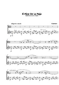 Granados - El Mirar De La Maja for viola and guitar - Piano part - First page
