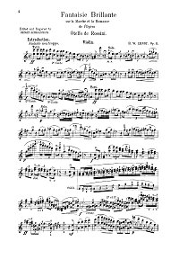 Ernst - Brilliant fantasy on Othello theme Op.11 for violin - Instrument part - first page
