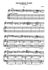 Eshpai - Hungarian tunes for violin and piano - Piano part - first page