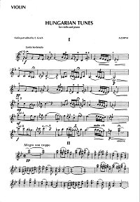 Eshpai - Hungarian tunes for violin and piano - Instrument part - first page