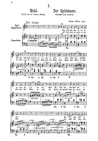 Fibich - 4 ballades for violin - Piano part - First page