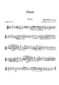 Fibich - Poem for violin - Instrument part - First page
