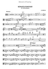Firtich - Sonata for viola and piano (1988) - Instrument part - first page