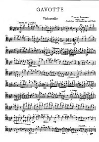 Franceoeur - Gavotte for cello and piano - Instrument part - first page