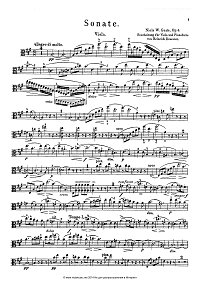 Gade - sonata for violin and piano op.6 - Viola part - First page