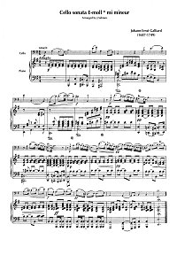 Galliard - Cello sonata E-moll (Salmon) - Piano part - first page