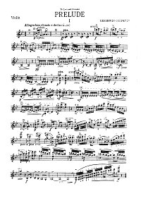 Gerschwin - Preludes for violin (Heifetz) - Instrument part - First page
