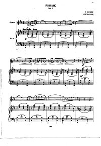 Gliere - Romance for violin - Piano part - first page