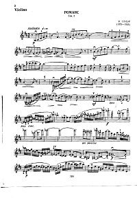 Gliere - Romance for violin - Instrument part - first page
