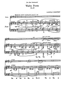 Godowsky - Avowal for violin - Piano part - first page