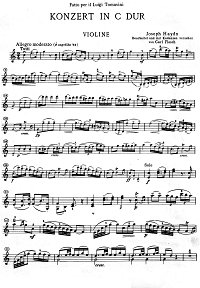 Haydn - Violin Concerto N1 C-dur for violin - Instrument part - First page