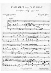 Haydn - Violin Concerto N1 C-dur for violin - Piano part - First page