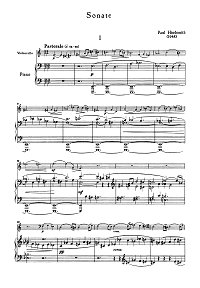 Hindemith - Cello sonata (1948) - Piano part - first page