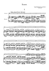 Hindemith - Cello sonata op.11 N3 - Piano part - first page