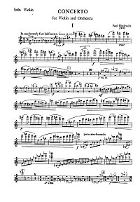 Hindemith - Violin Concerto - Instrument part - first page