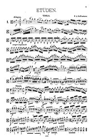 Hoffmeister - 12 Studies for viola solo - Instrument part - first page