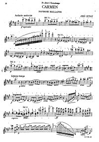 Hubay - Carmen-fantasy for violin - Instrument part - First page