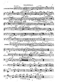Hummel - Adagio, Variations and Rondo on Russian themes for cello op.78 - Instrument part - first page