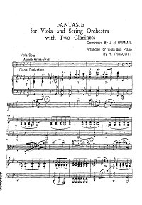 Hummel - Fantasy for Viola - Piano part - First page