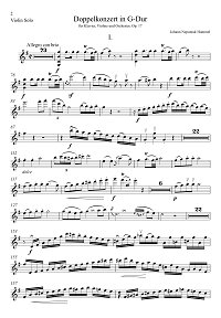 Hummel - Violin concerto op.17  - Instrument part - first page